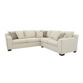 Coaster Aria L-shaped Sectional with Nailhead Oatmeal Model 508610